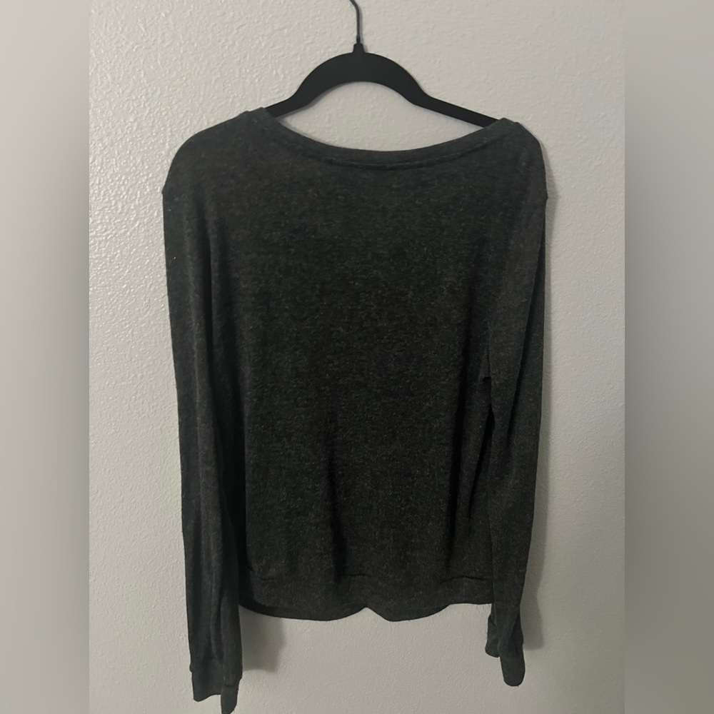 Harlowe & Graham Charcoal Gray Blouse - Picture 2 of 4